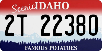 ID license plate 2T2238O