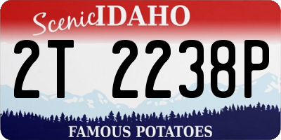 ID license plate 2T2238P