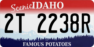 ID license plate 2T2238R