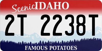 ID license plate 2T2238T
