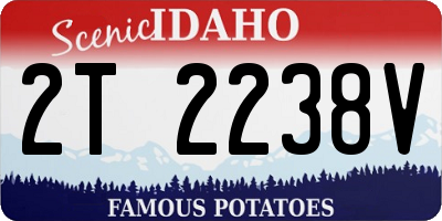 ID license plate 2T2238V