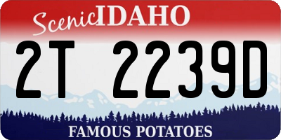 ID license plate 2T2239D