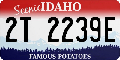 ID license plate 2T2239E