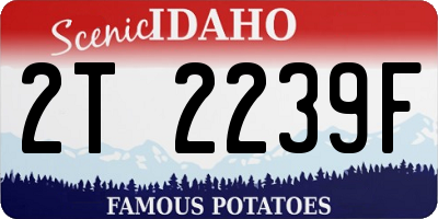 ID license plate 2T2239F