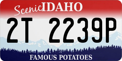 ID license plate 2T2239P