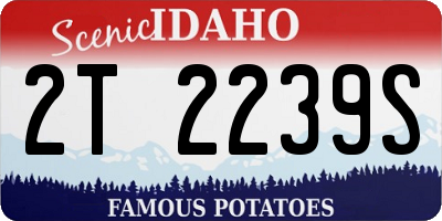 ID license plate 2T2239S