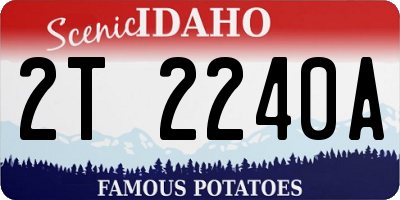 ID license plate 2T2240A