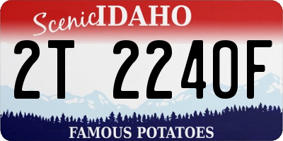 ID license plate 2T2240F