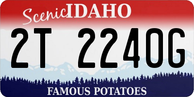 ID license plate 2T2240G
