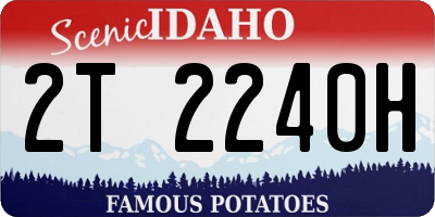 ID license plate 2T2240H