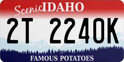 ID license plate 2T2240K