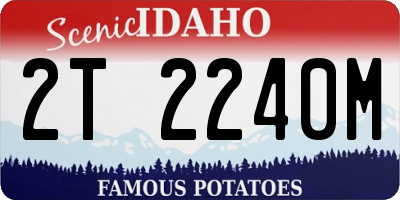 ID license plate 2T2240M