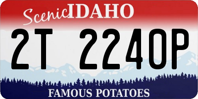 ID license plate 2T2240P