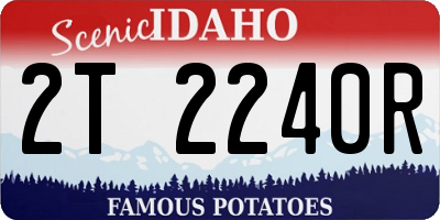 ID license plate 2T2240R