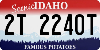 ID license plate 2T2240T