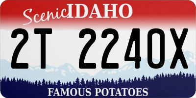 ID license plate 2T2240X