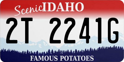 ID license plate 2T2241G