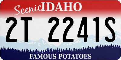 ID license plate 2T2241S