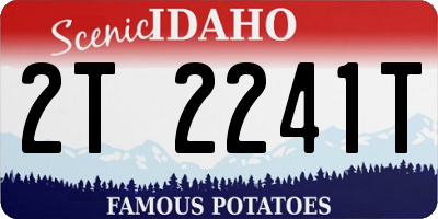 ID license plate 2T2241T