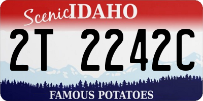 ID license plate 2T2242C