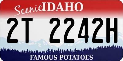 ID license plate 2T2242H
