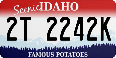 ID license plate 2T2242K