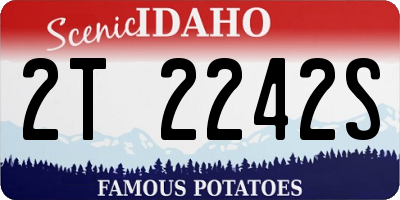 ID license plate 2T2242S