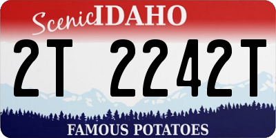 ID license plate 2T2242T