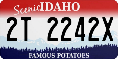 ID license plate 2T2242X