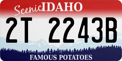 ID license plate 2T2243B