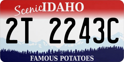 ID license plate 2T2243C