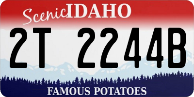 ID license plate 2T2244B