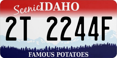 ID license plate 2T2244F