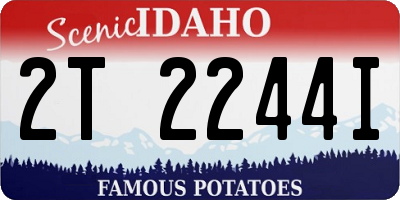 ID license plate 2T2244I