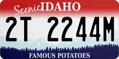 ID license plate 2T2244M