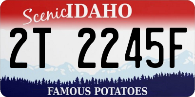 ID license plate 2T2245F