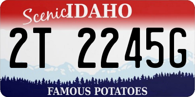 ID license plate 2T2245G