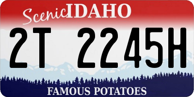 ID license plate 2T2245H