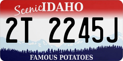 ID license plate 2T2245J