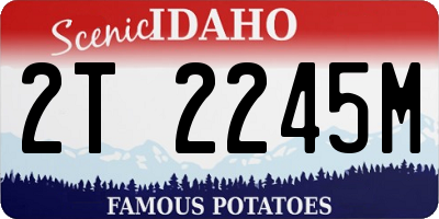 ID license plate 2T2245M