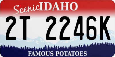 ID license plate 2T2246K