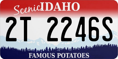 ID license plate 2T2246S