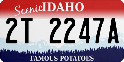 ID license plate 2T2247A