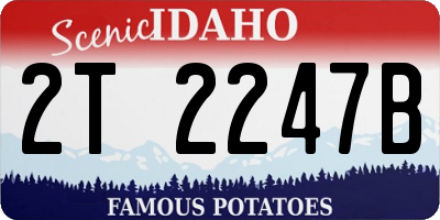 ID license plate 2T2247B