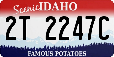 ID license plate 2T2247C