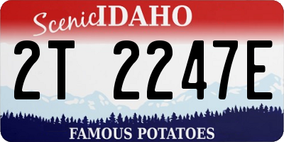 ID license plate 2T2247E