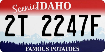 ID license plate 2T2247F