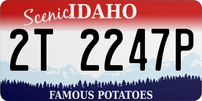 ID license plate 2T2247P