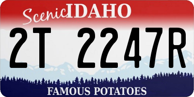 ID license plate 2T2247R