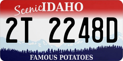 ID license plate 2T2248D
